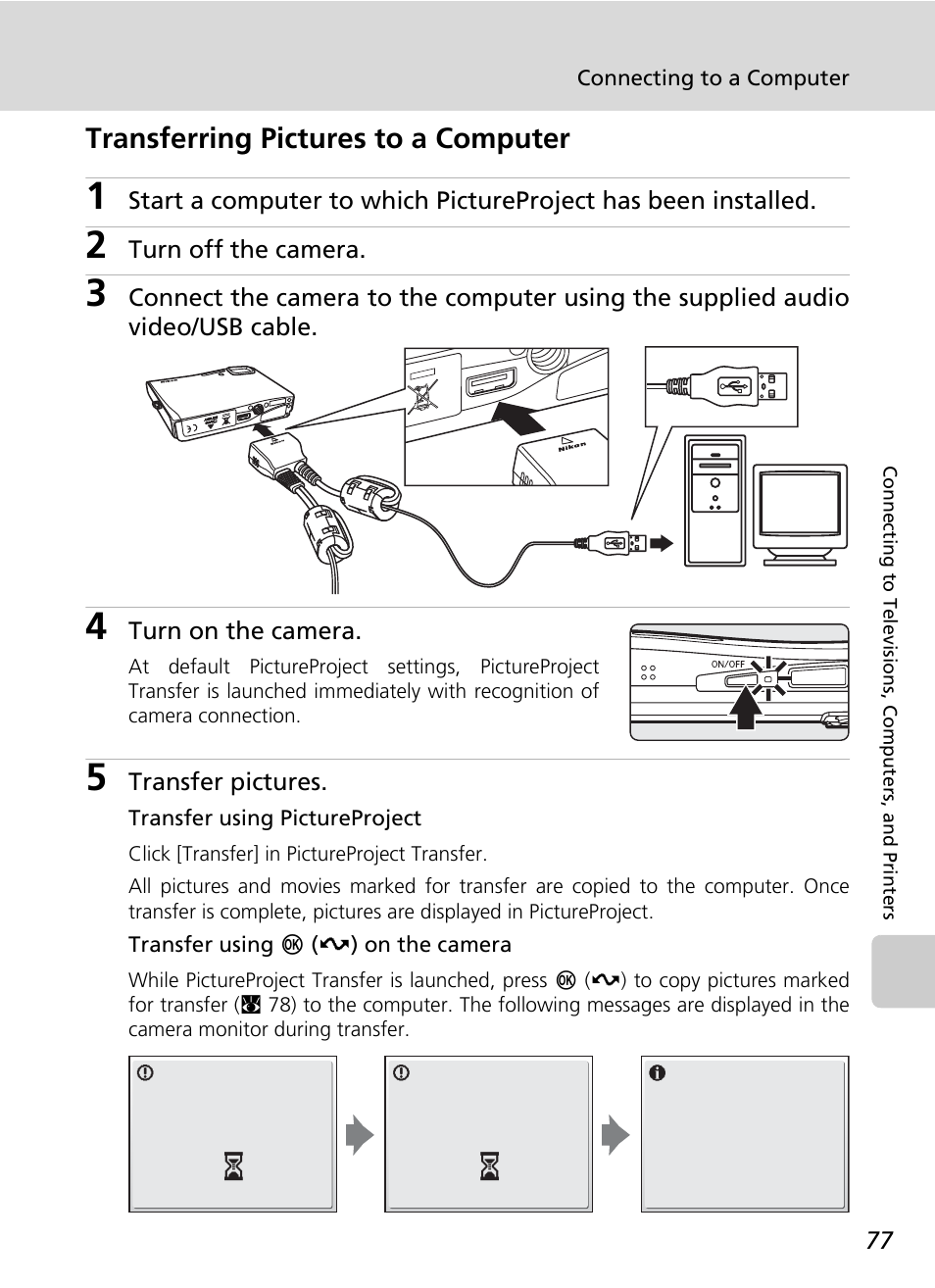 Transferring pictures to a computer | Nikon Coolpix S50 User Manual | Page 89 / 156