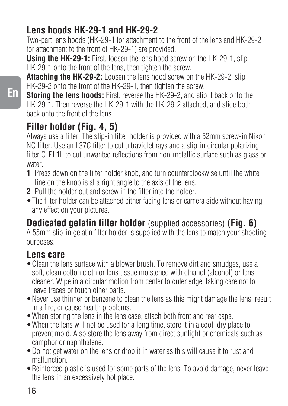 Nikon AF-S NIKKOR ED 600MM User Manual | Page 16 / 56