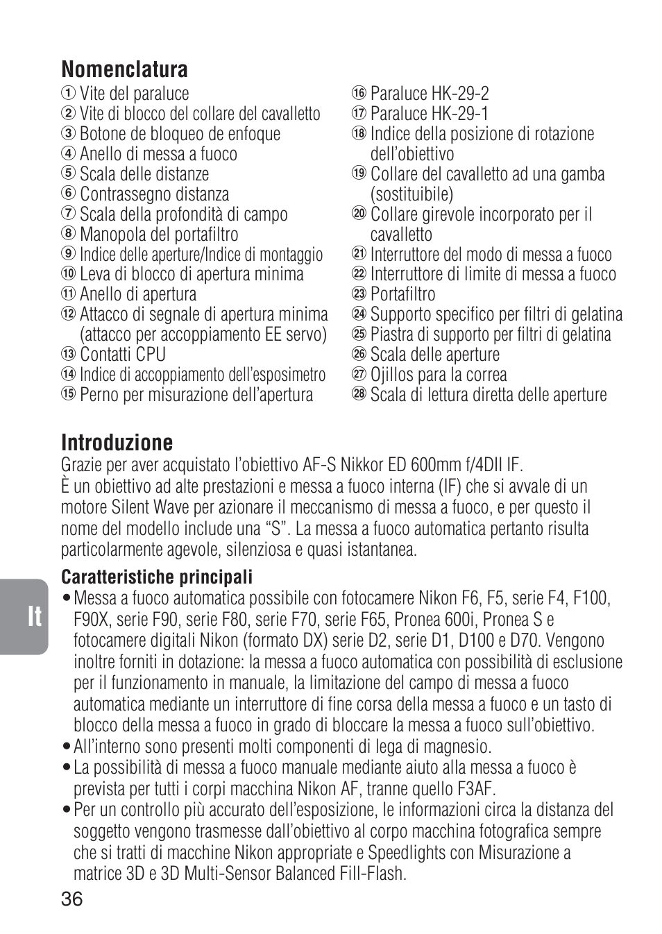 Nikon AF-S NIKKOR ED 600MM User Manual | Page 36 / 56