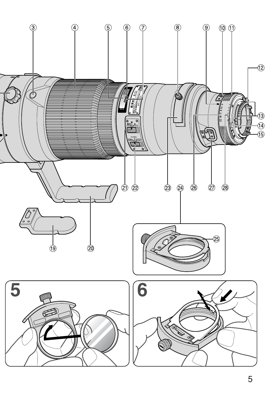 Nikon AF-S NIKKOR ED 600MM User Manual | Page 5 / 56