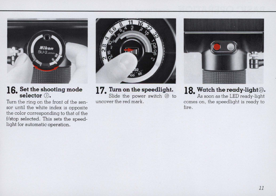 Attach the sync cord, Plug in the sensor | Nikon SB 11 User Manual | Page 11 / 38