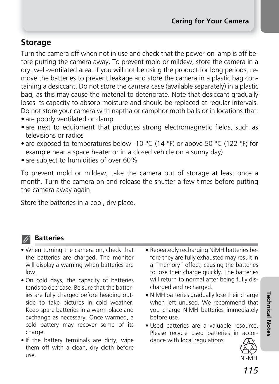 Storage | Nikon 7600 User Manual | Page 125 / 140