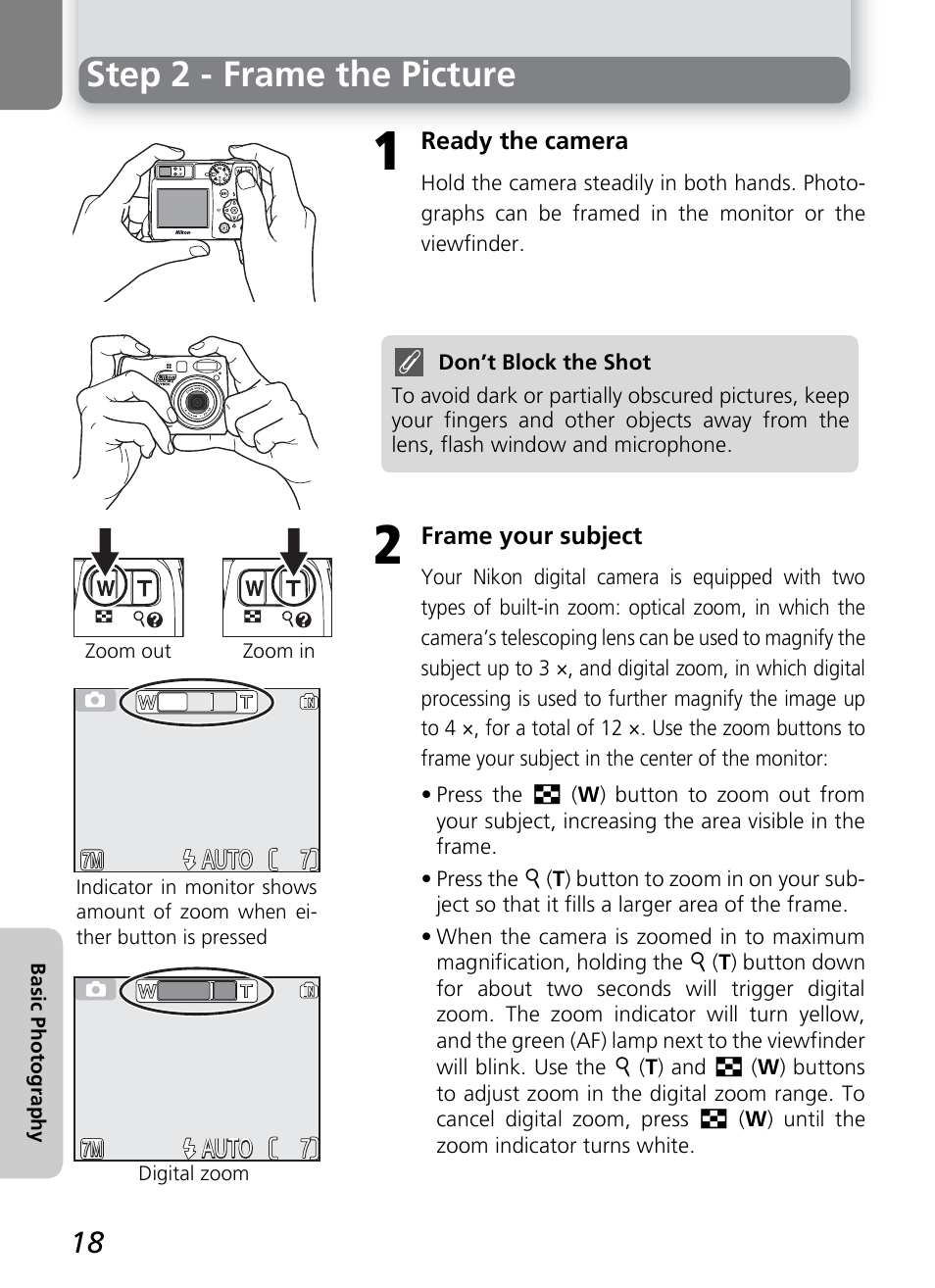 Step 2 - frame the picture | Nikon 7600 User Manual | Page 28 / 140