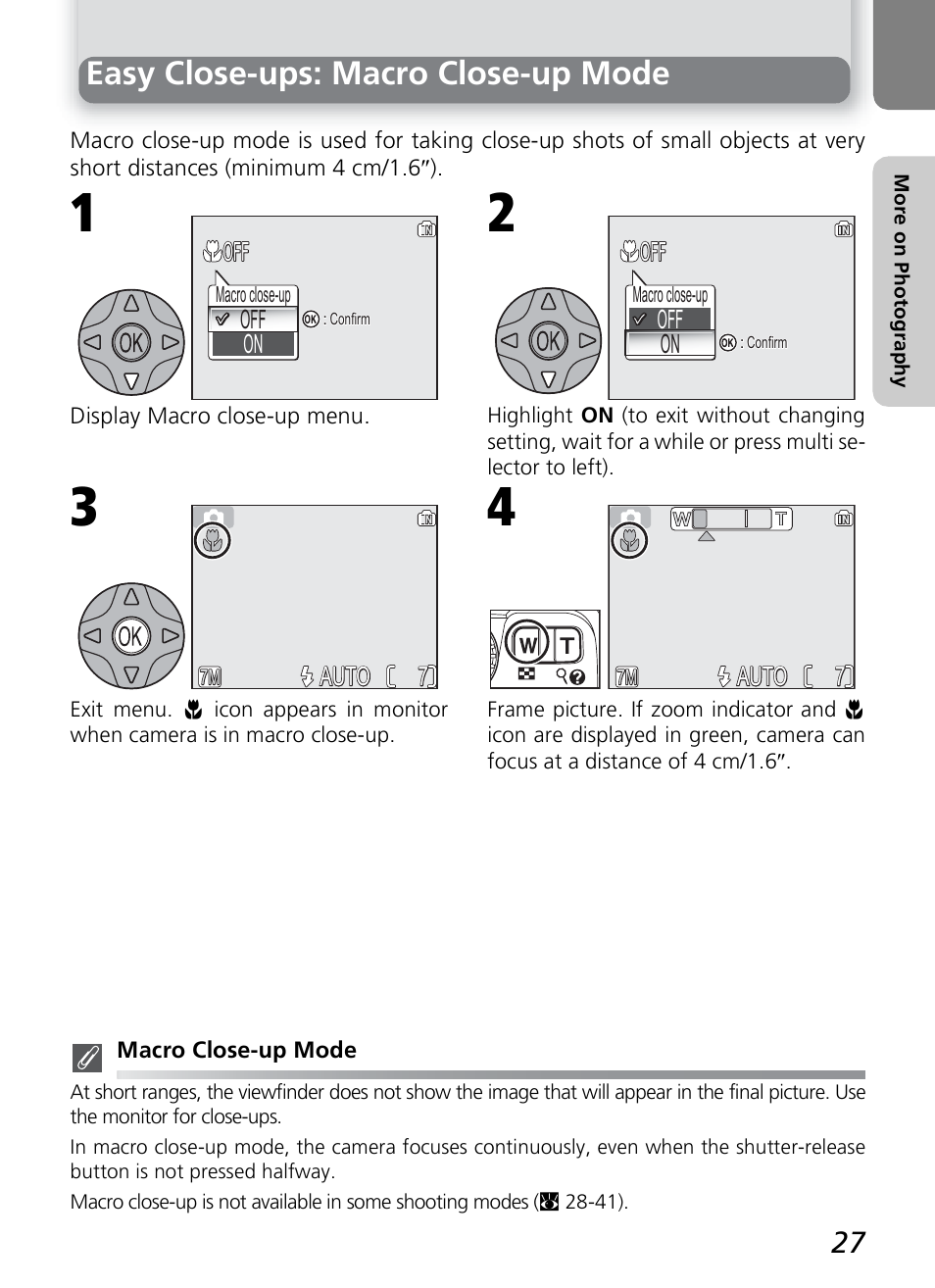 Easy close-ups: macro close-up mode | Nikon 7600 User Manual | Page 37 / 140