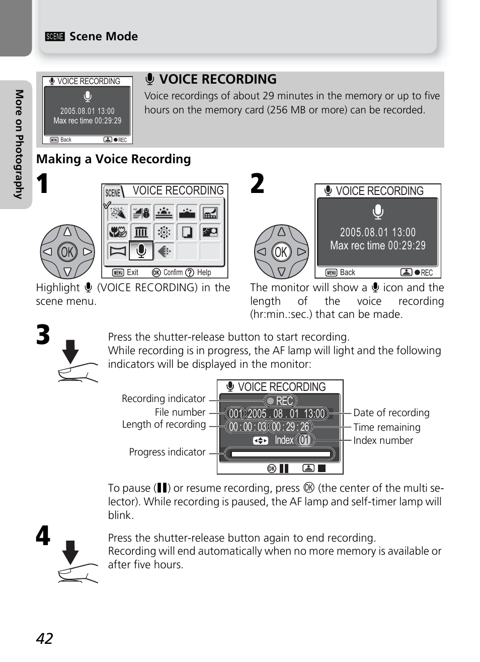 Voice recording | Nikon 7600 User Manual | Page 52 / 140