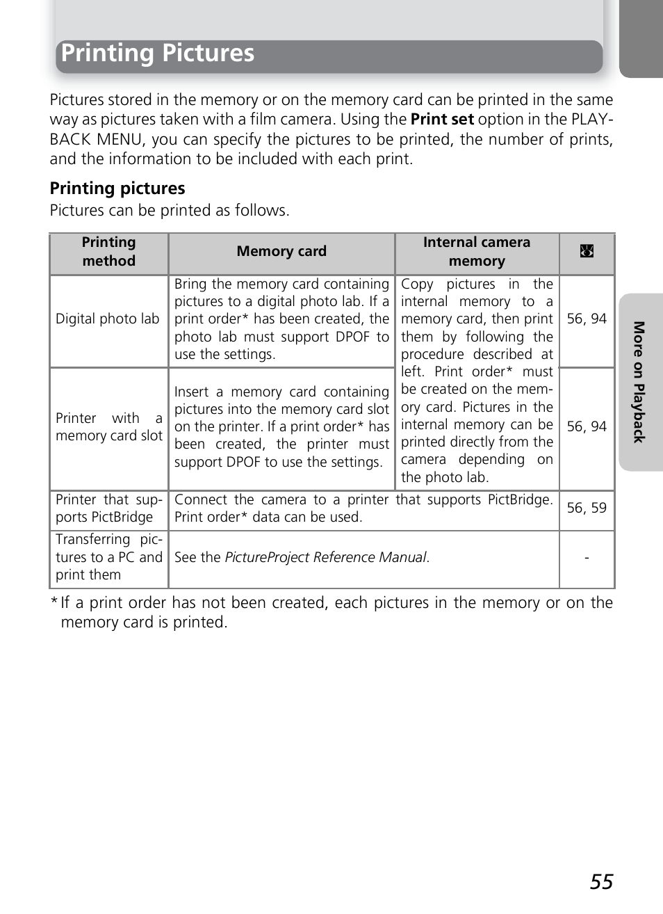 Printing pictures | Nikon 7600 User Manual | Page 65 / 140