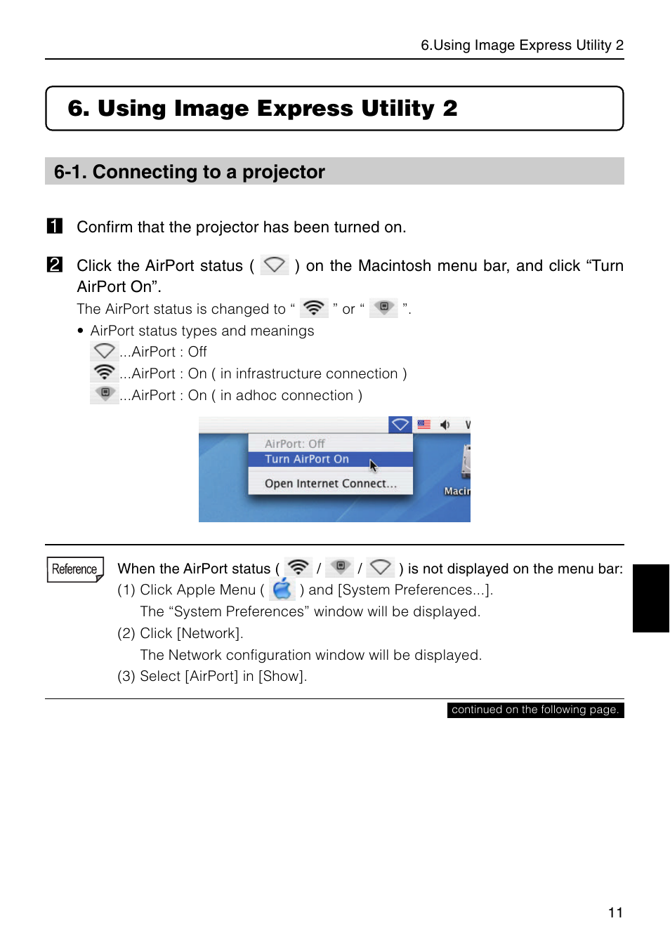 Using image express utility 2, 1. connecting to a projector, 1. connecting to a projector 1 | Nikon NP2000 User Manual | Page 11 / 20