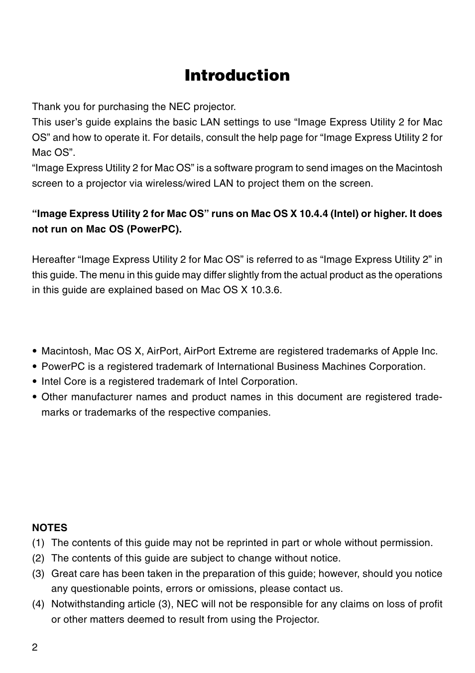 Introduction | Nikon NP2000 User Manual | Page 2 / 20