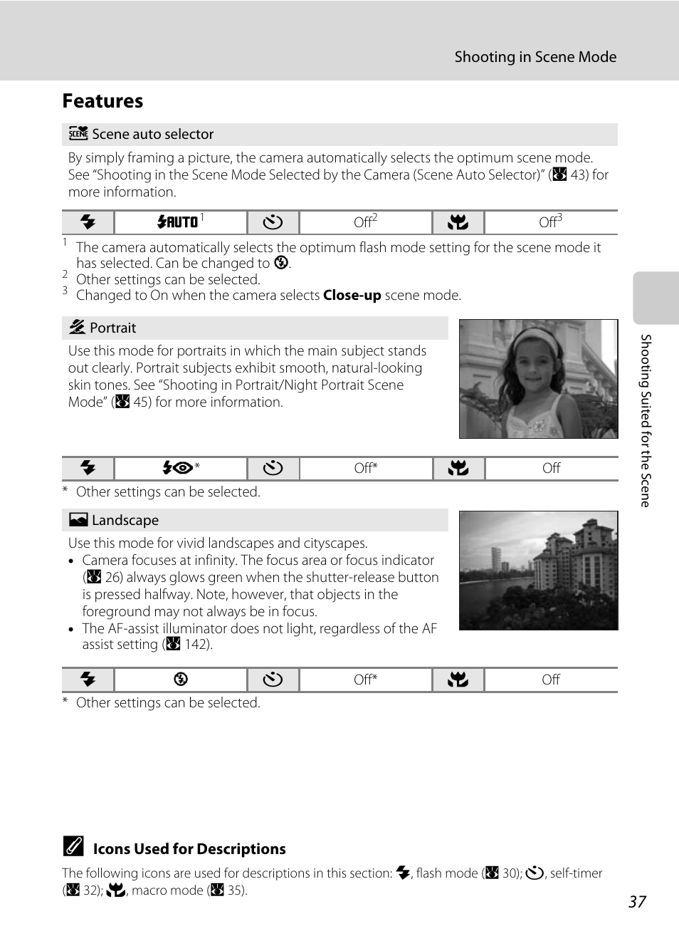 Features, A 37), A 37) and | Nikon Coolpix S60 User Manual | Page 49 / 184