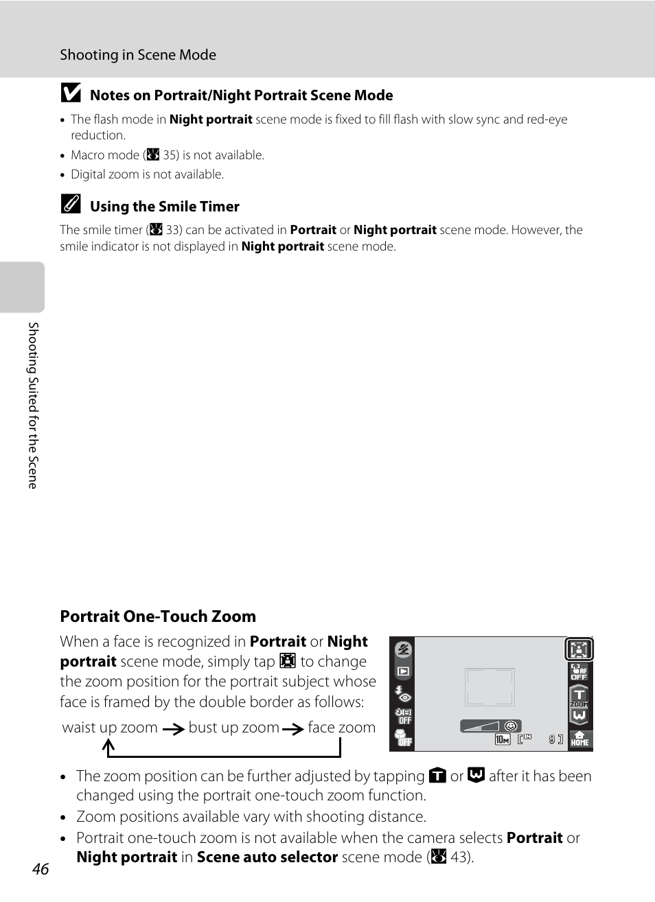 Portrait one-touch zoom | Nikon Coolpix S60 User Manual | Page 58 / 184