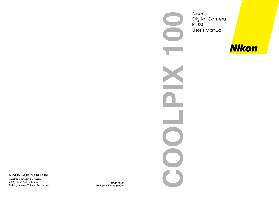 Nikon Coolpix 100 User Manual | Page 2 / 50
