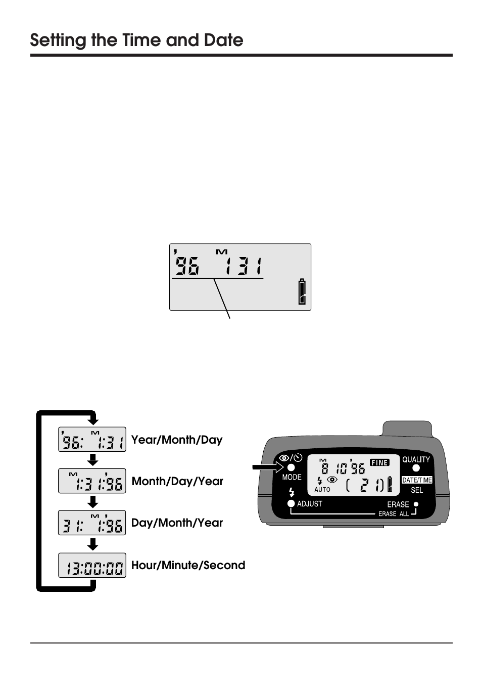 Setting the time and date | Nikon Coolpix 100 User Manual | Page 25 / 50