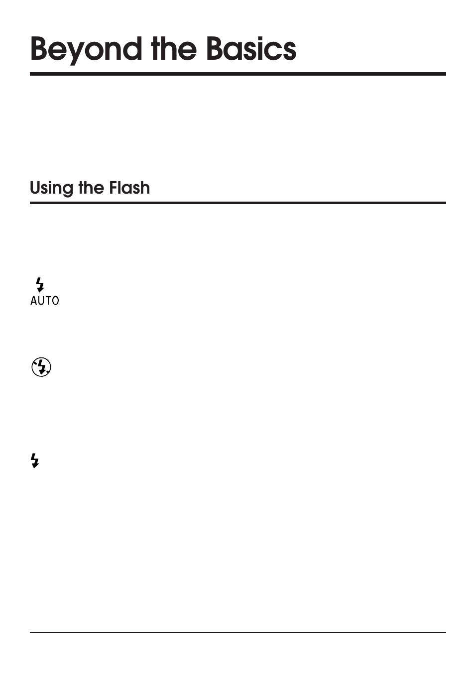 Beyond the basics, Using the flash | Nikon Coolpix 100 User Manual | Page 32 / 50