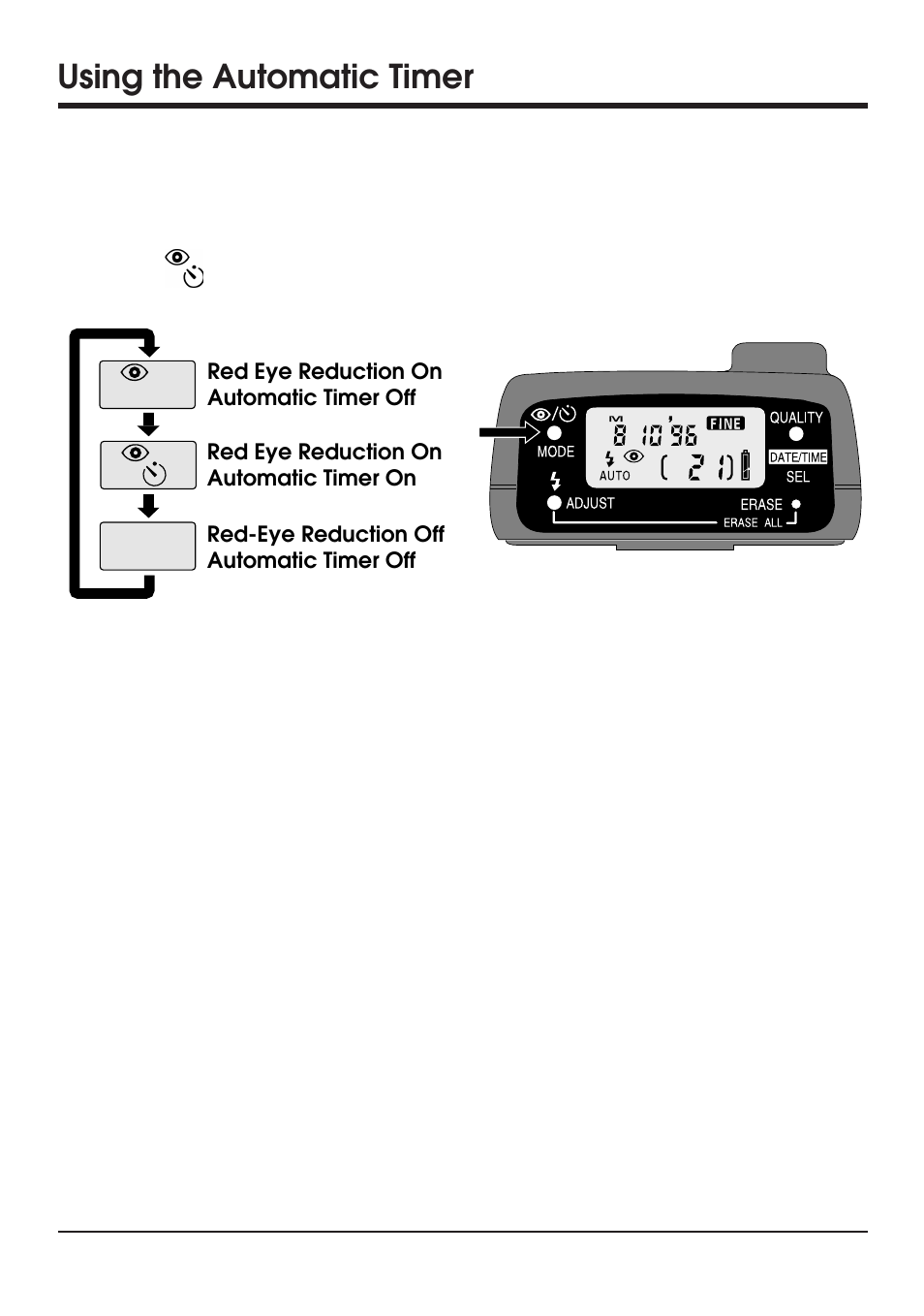 Using the automatic timer | Nikon Coolpix 100 User Manual | Page 37 / 50