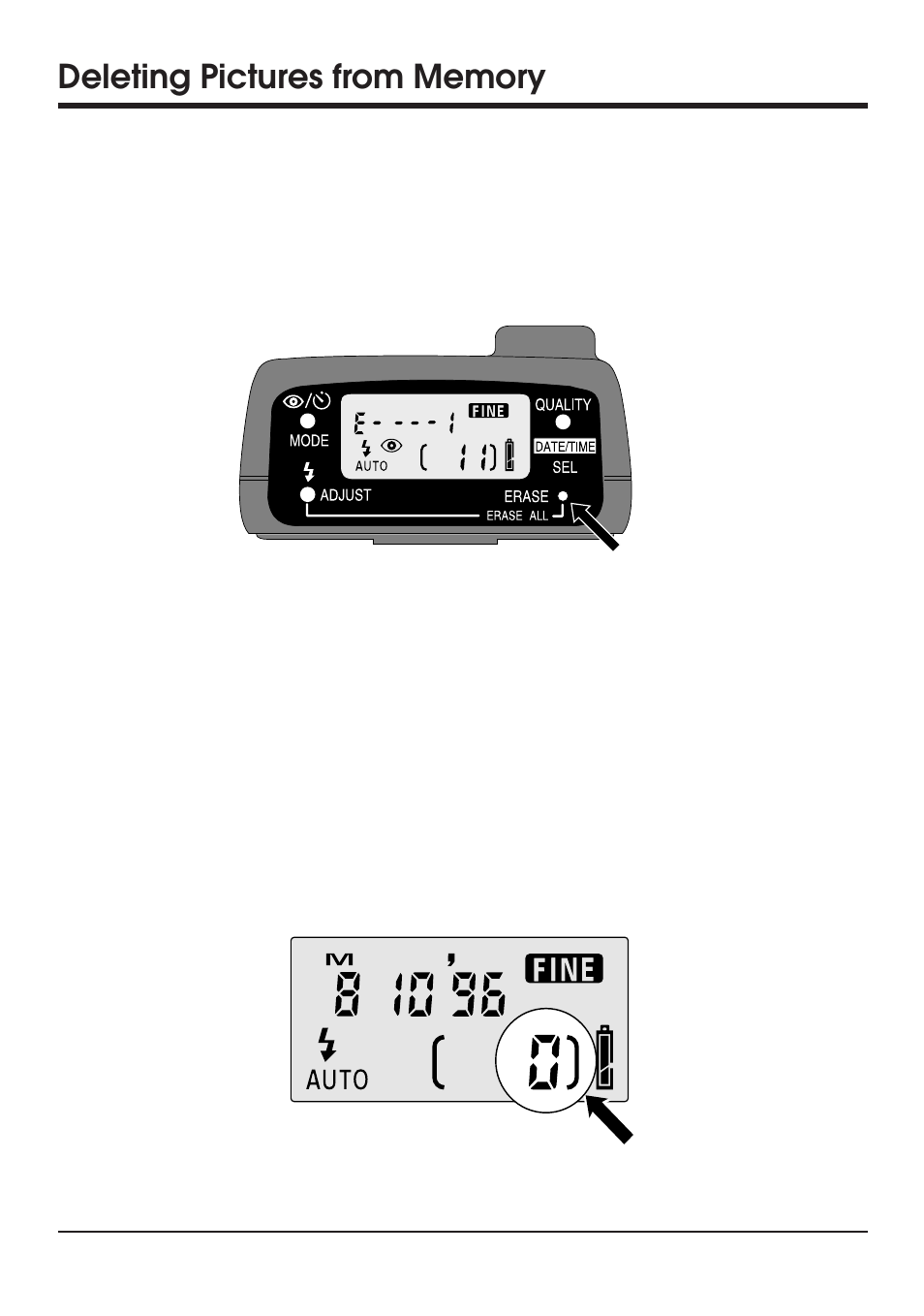 Deleting pictures from memory | Nikon Coolpix 100 User Manual | Page 40 / 50