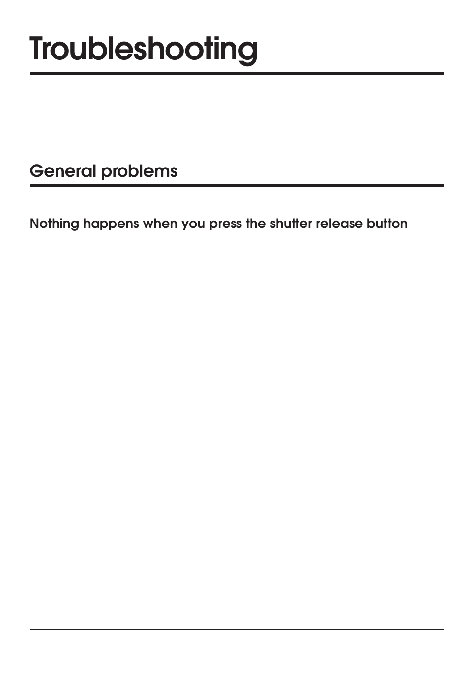 Troubleshooting, General problems | Nikon Coolpix 100 User Manual | Page 43 / 50