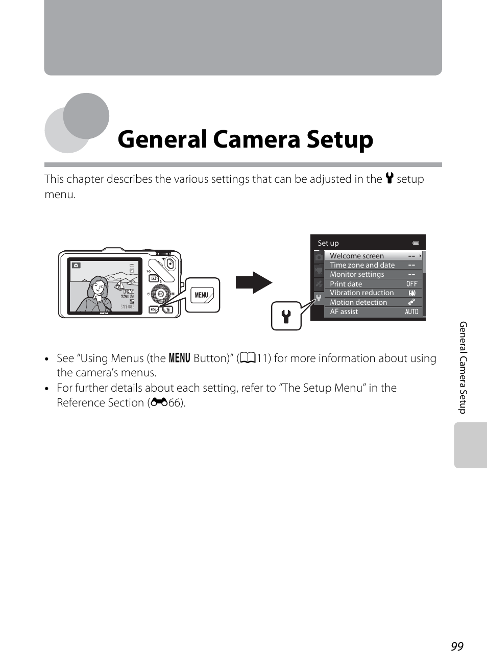 General camera setup | Nikon Coolpix S9300 User Manual | Page 117 / 244