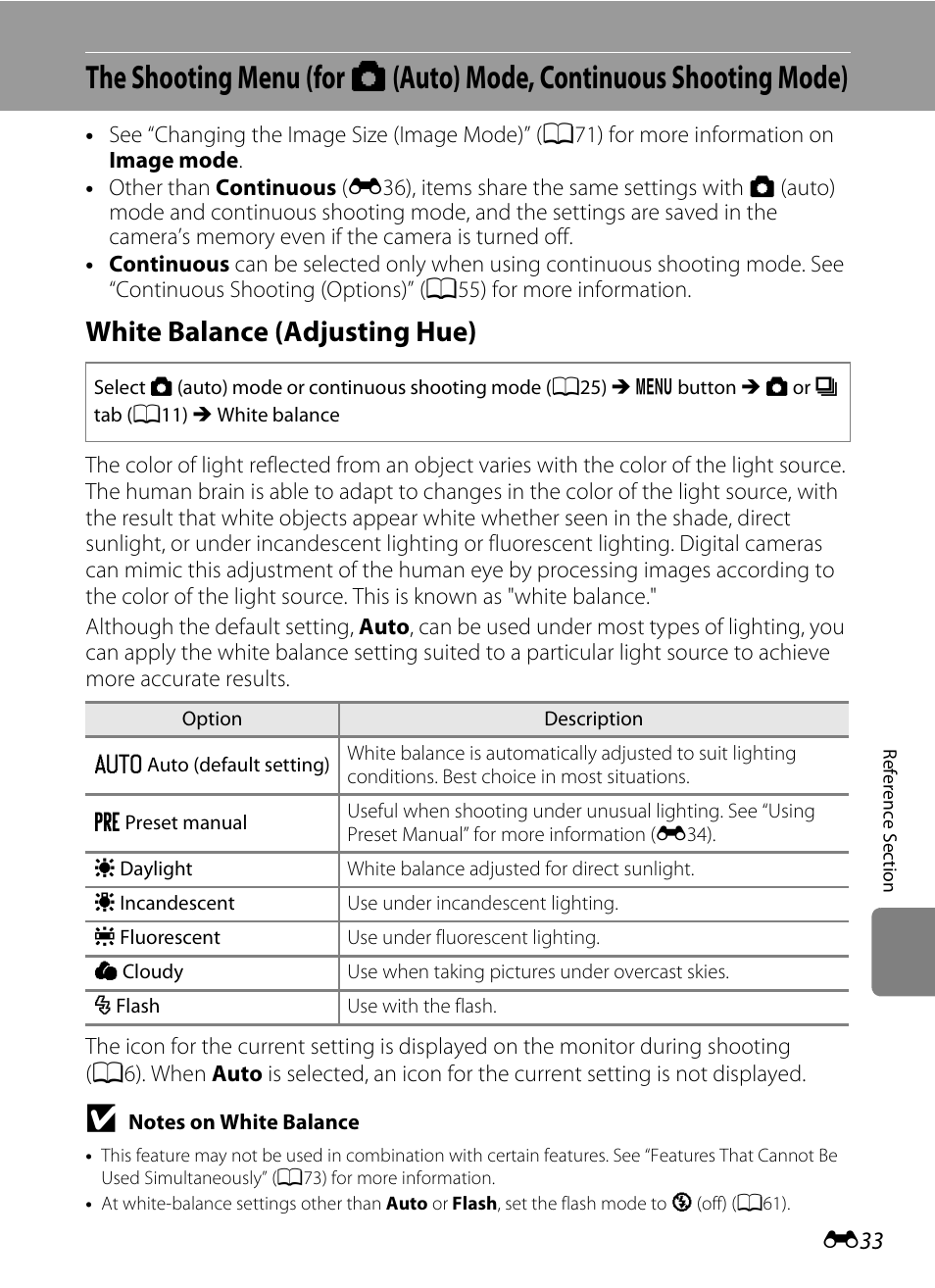 White balance (adjusting hue) | Nikon Coolpix S9300 User Manual | Page 153 / 244