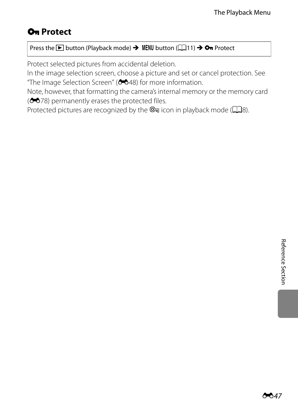 Protect, D protect | Nikon Coolpix S9300 User Manual | Page 167 / 244