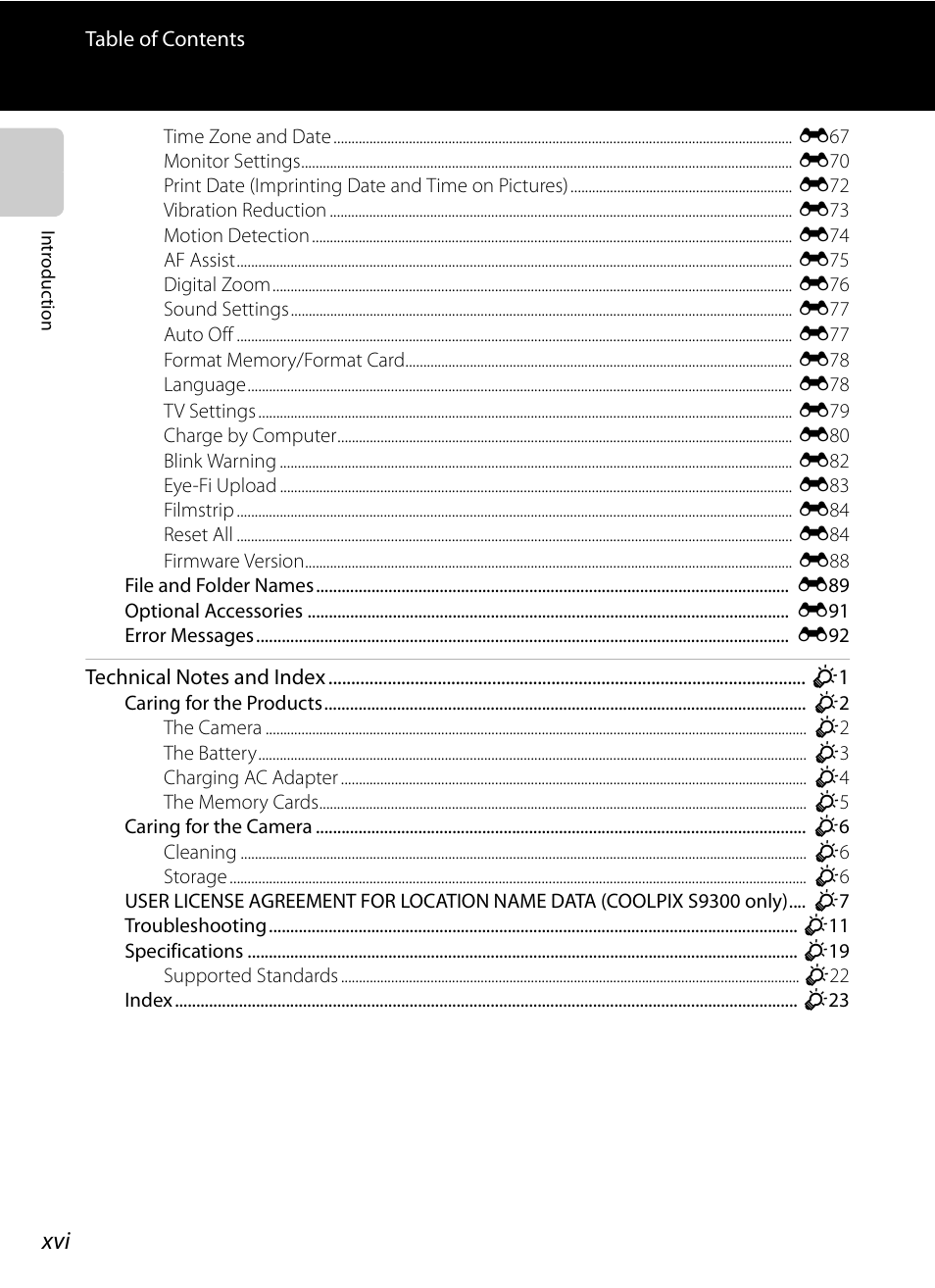 Nikon Coolpix S9300 User Manual | Page 18 / 244