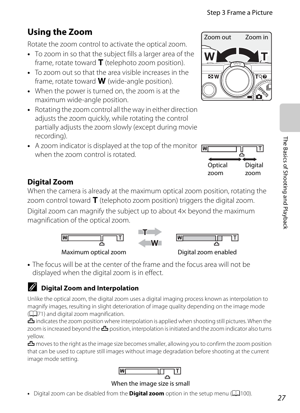 Using the zoom | Nikon Coolpix S9300 User Manual | Page 45 / 244