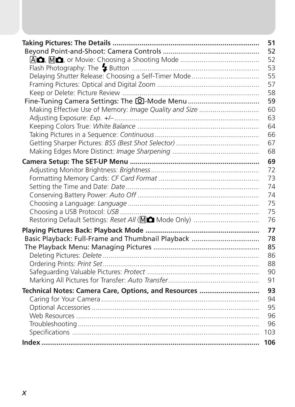 Nikon Coolpix 2500 User Manual | Page 12 / 120