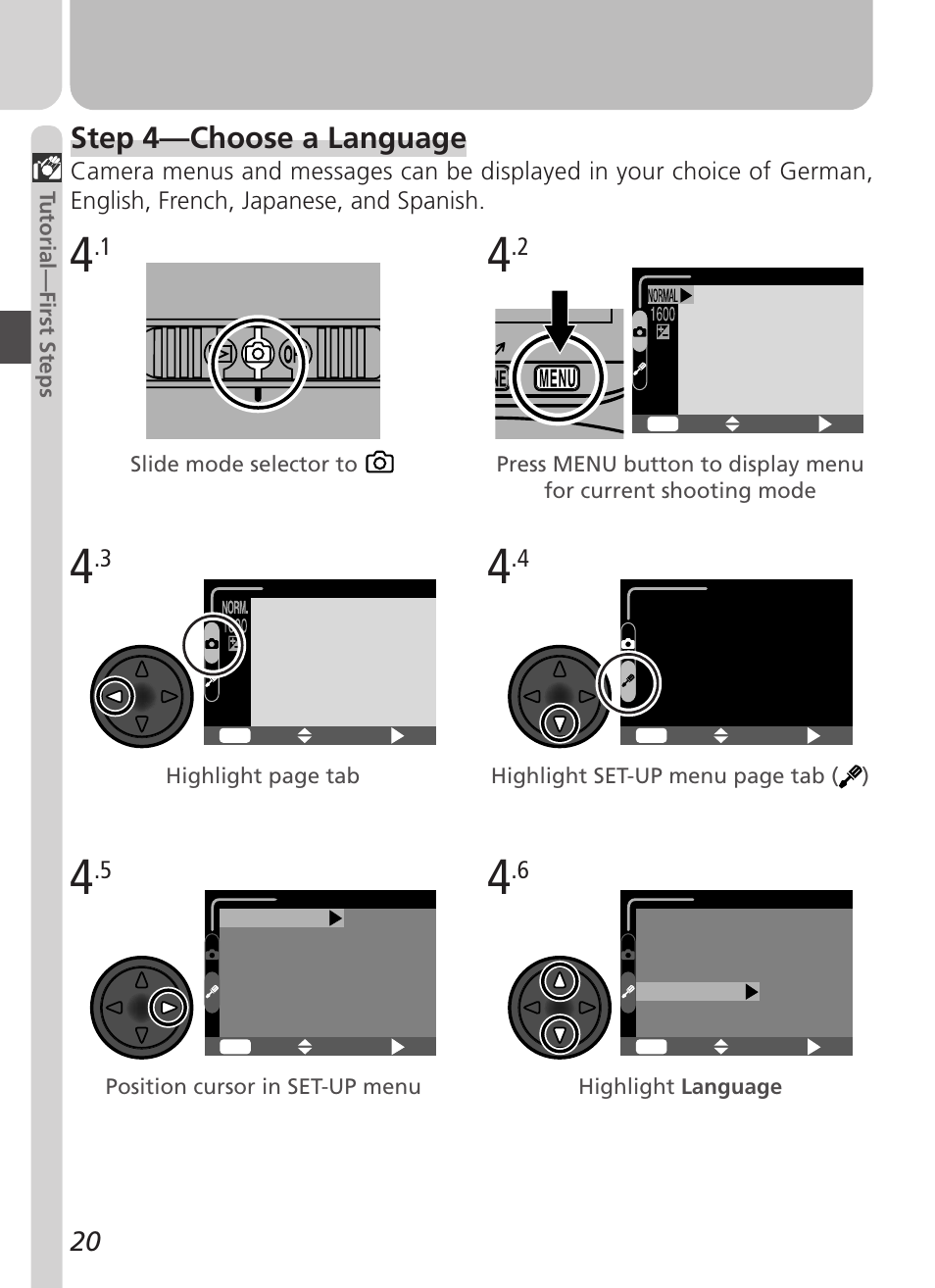 Step 4—choose a language | Nikon Coolpix 2500 User Manual | Page 32 / 120