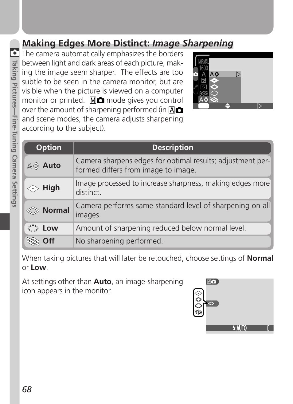 Making edges more distinct: image sharpening | Nikon Coolpix 2500 User Manual | Page 80 / 120