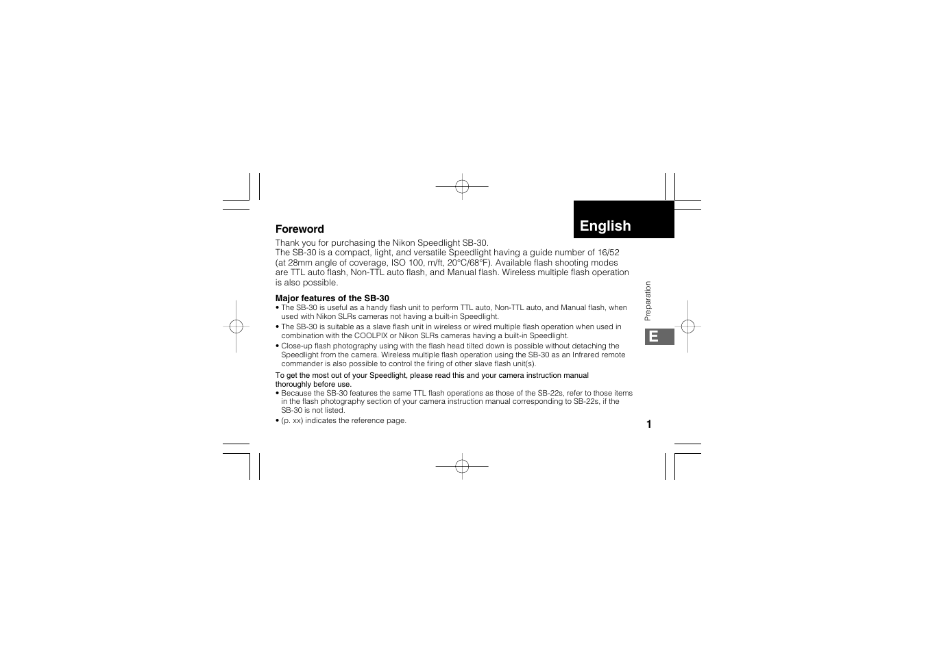 English | Nikon SB-30 User Manual | Page 3 / 139