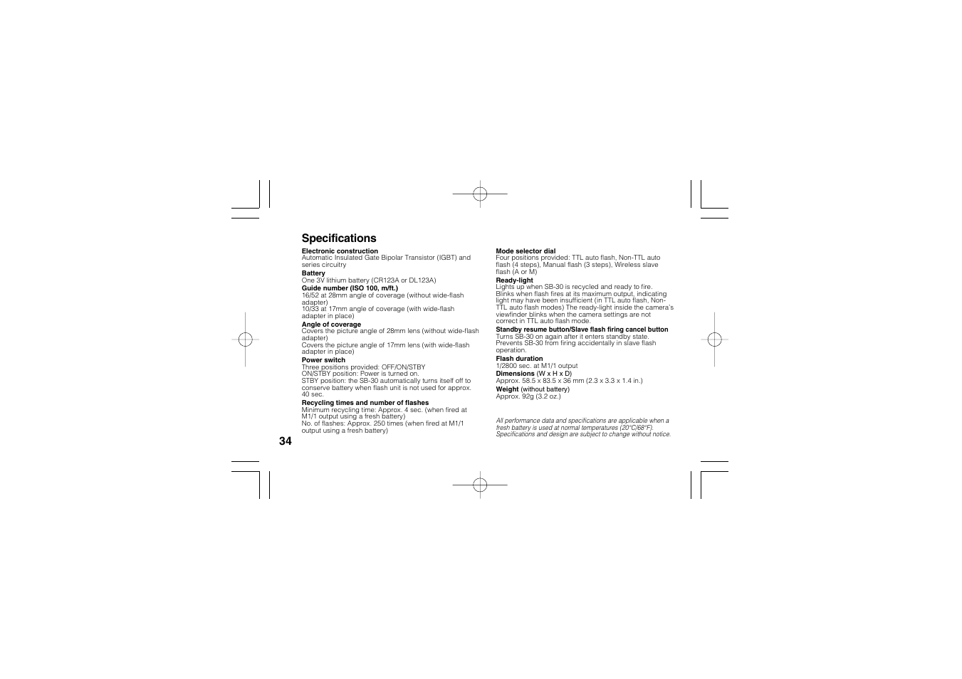 Nikon SB-30 User Manual | Page 36 / 139