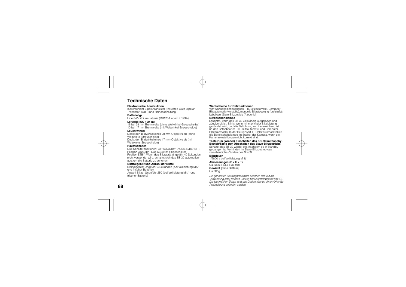 Nikon SB-30 User Manual | Page 70 / 139