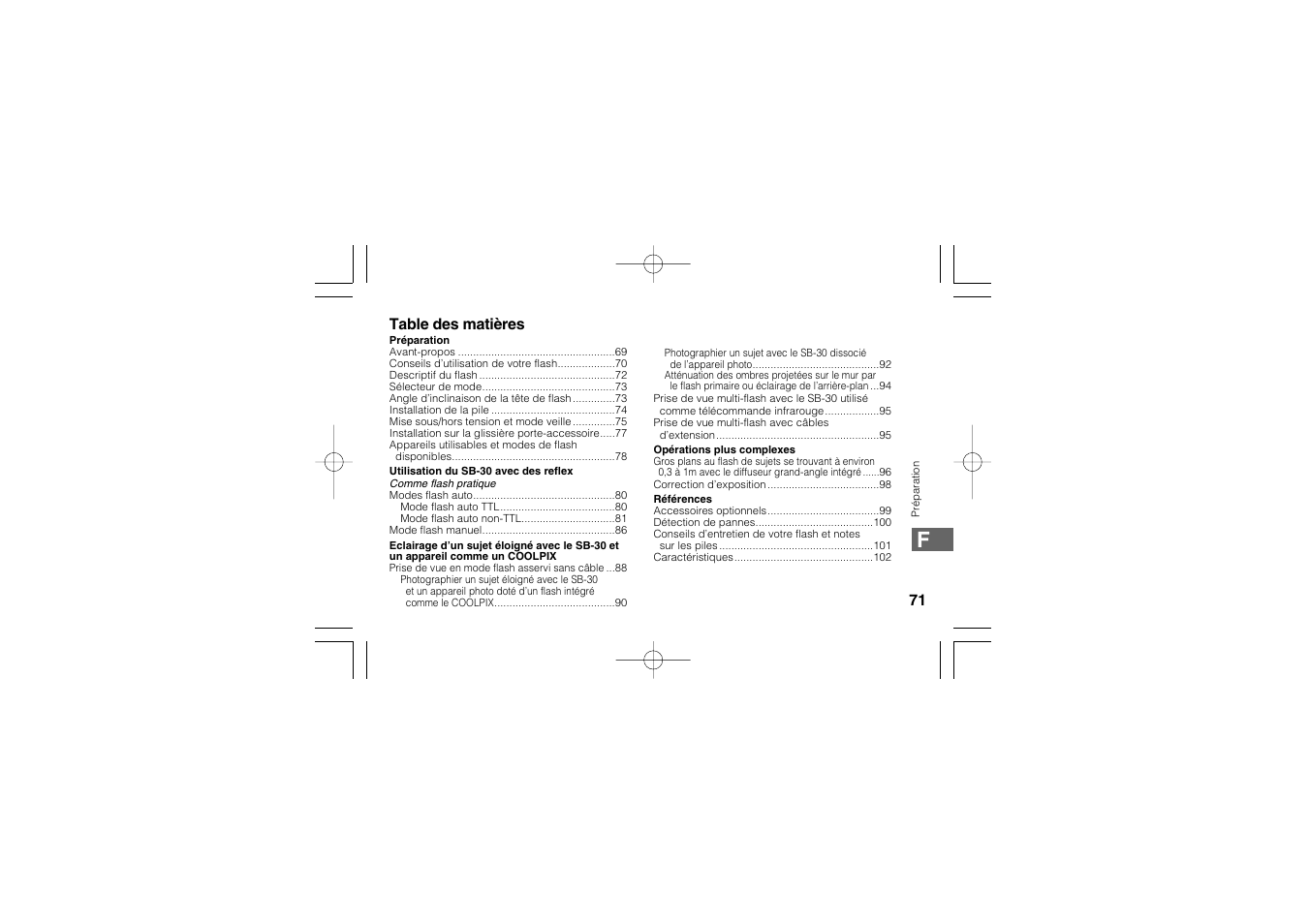 Nikon SB-30 User Manual | Page 73 / 139