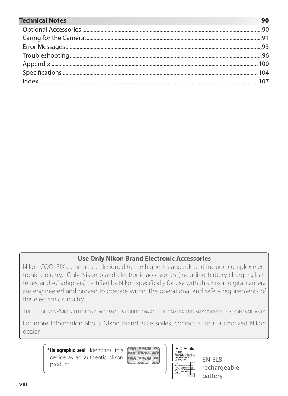 Nikon COOLPIX S6 User Manual | Page 10 / 119