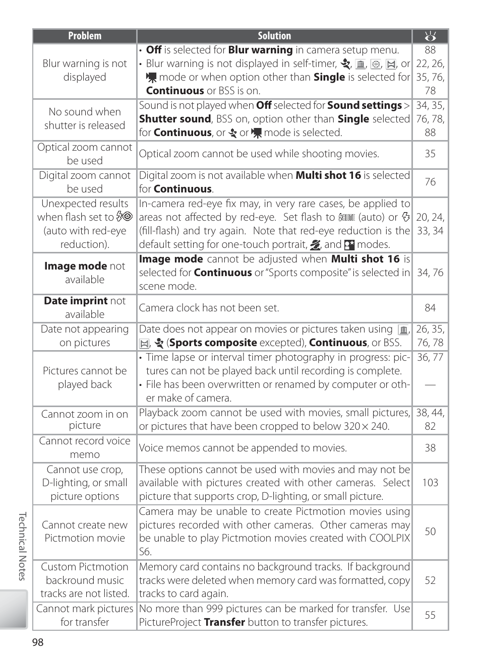 Nikon COOLPIX S6 User Manual | Page 108 / 119