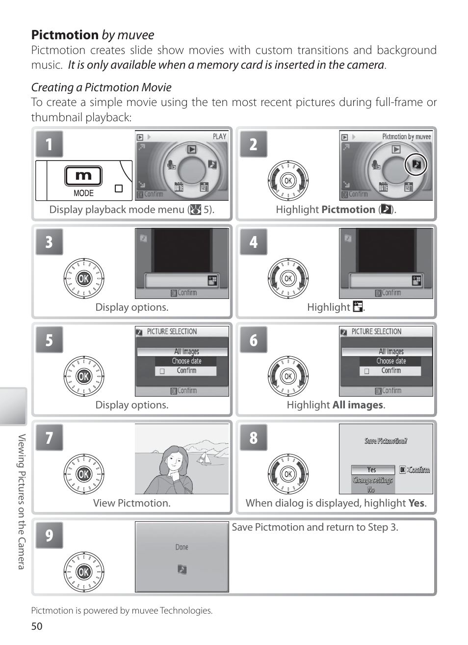Pictmotion by muvee | Nikon COOLPIX S6 User Manual | Page 60 / 119