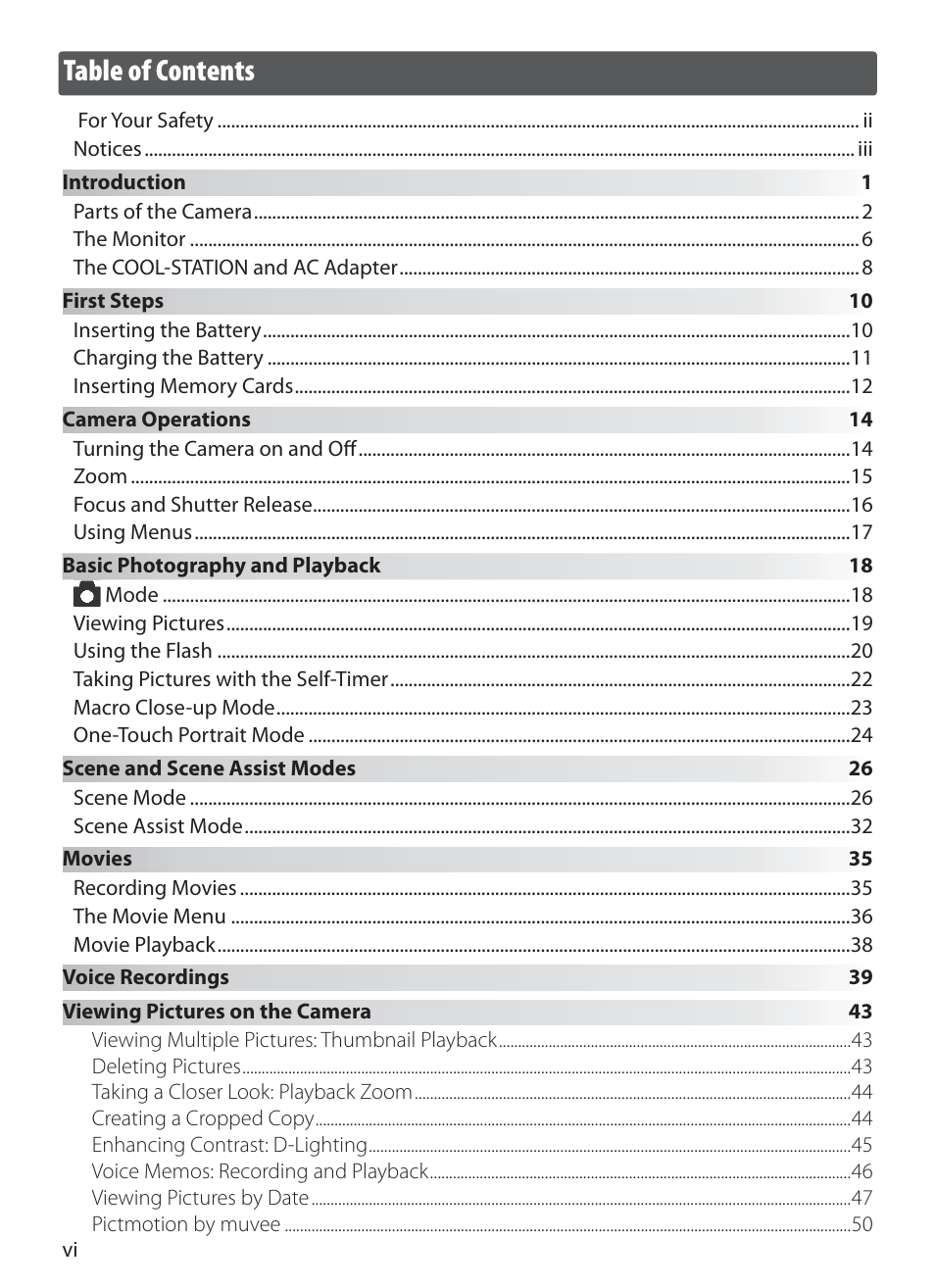 Nikon COOLPIX S6 User Manual | Page 8 / 119