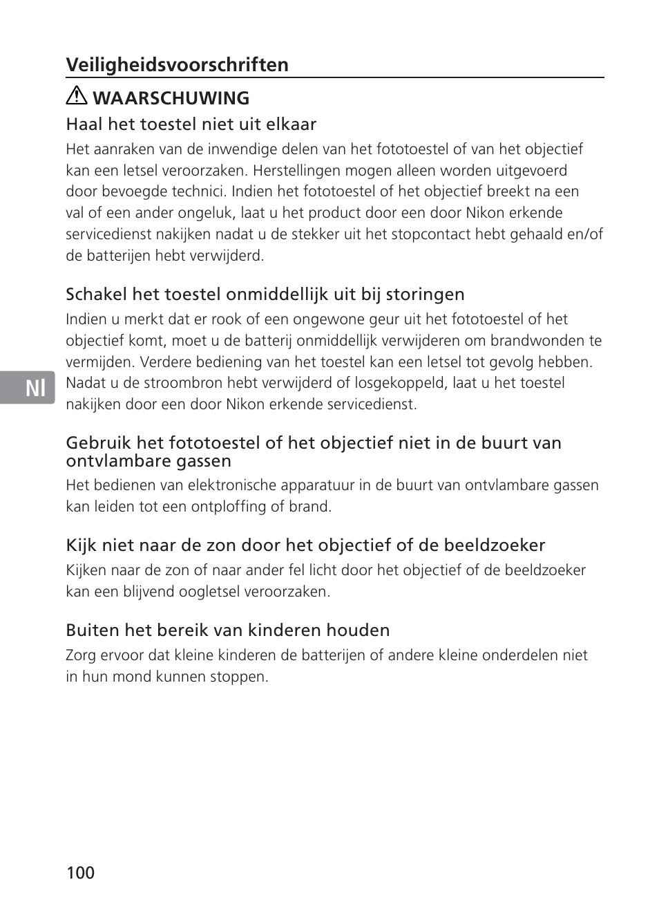 Jp en de fr es se ru nl it ck ch kr | Nikon AF-S Nikkor 300mm f/2.8G ED VR II User Manual | Page 100 / 204