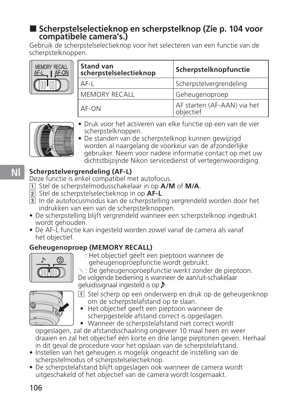 Jp en de fr es se ru nl it ck ch kr | Nikon AF-S Nikkor 300mm f/2.8G ED VR II User Manual | Page 106 / 204