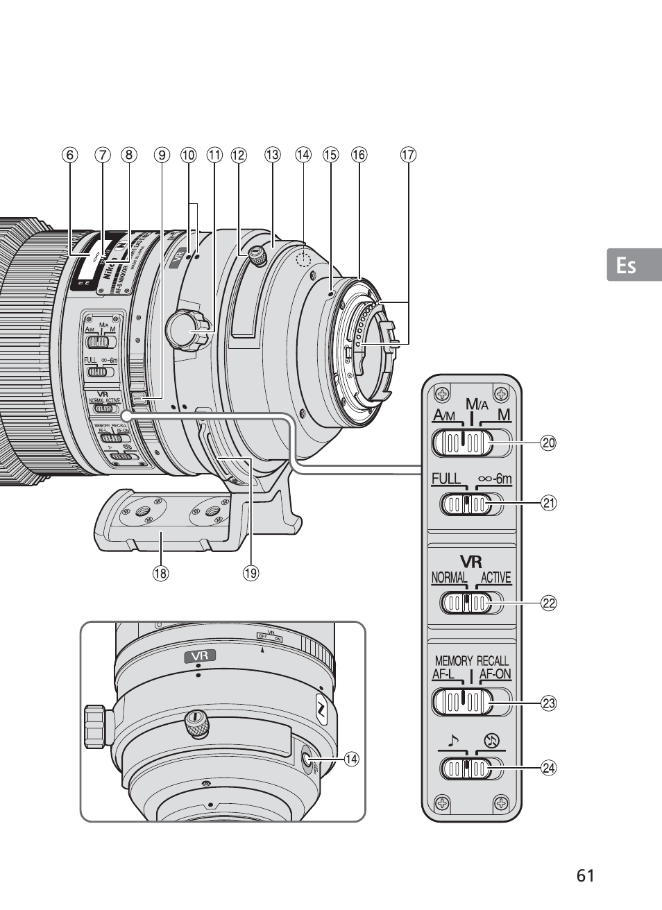 Nikon AF-S Nikkor 300mm f/2.8G ED VR II User Manual | Page 61 / 204