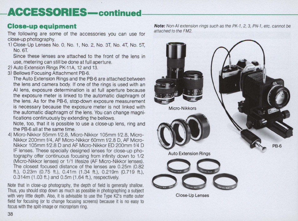 Nikon FM2 User Manual | Page 38 / 78