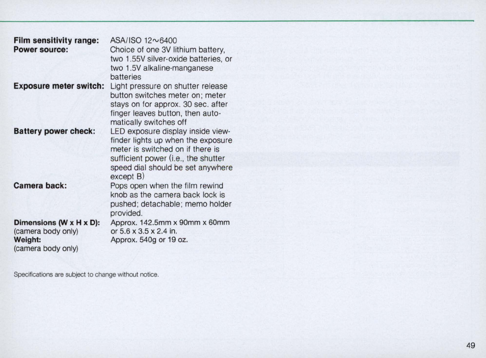 Accessories, Accessories —44 | Nikon FM2 User Manual | Page 49 / 78