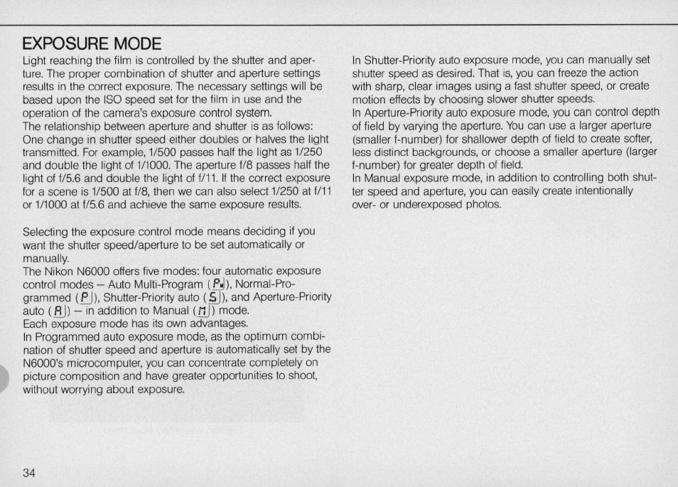 Film advance mode setting | Nikon N6000 User Manual | Page 34 / 132