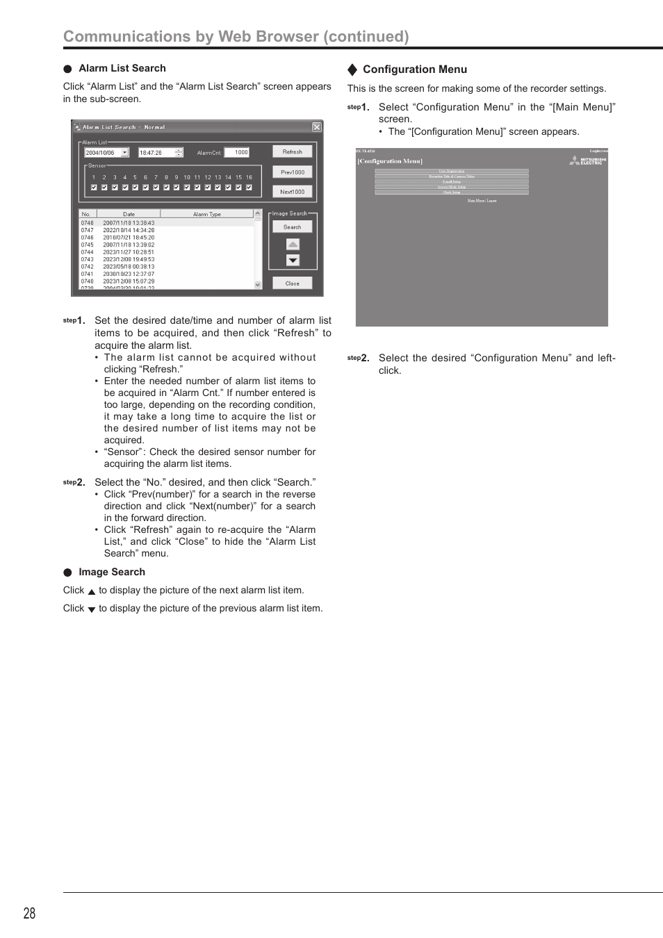 Communications by web browser (continued) | Nikon DX-TL4516E User Manual | Page 28 / 37