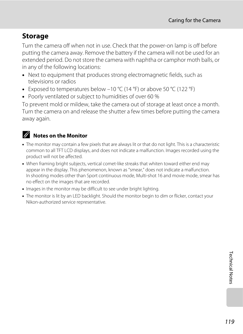 Storage | Nikon Coolpix L100 User Manual | Page 131 / 148