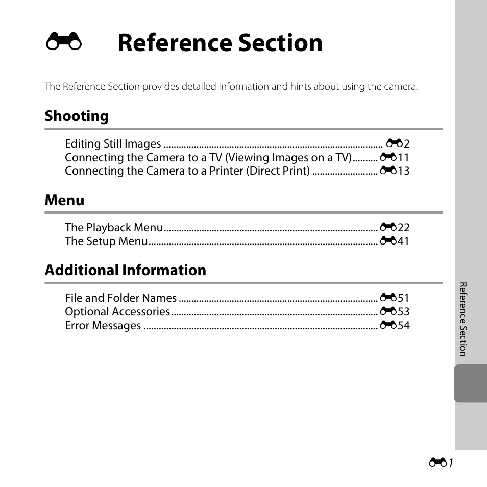 Reference section, Shooting, Menu | Additional information | Nikon Coolpix S30 User Manual | Page 107 / 194