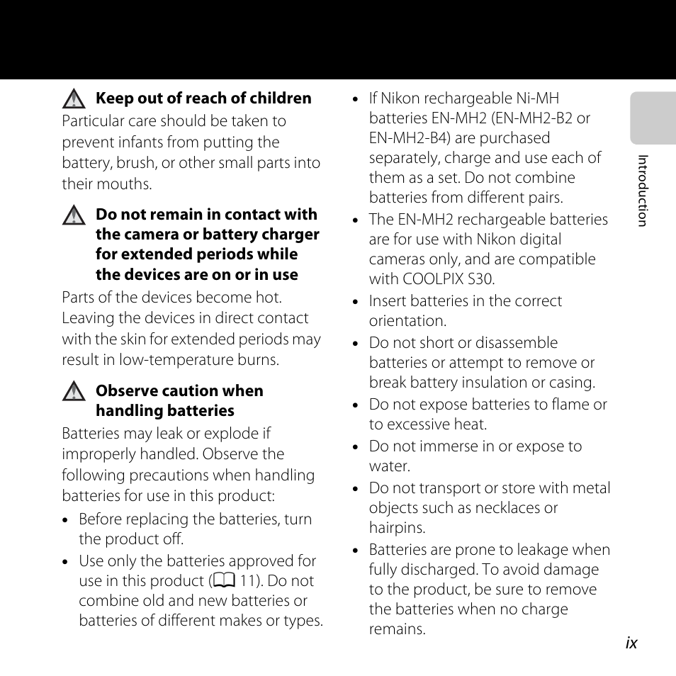 Nikon Coolpix S30 User Manual | Page 11 / 194