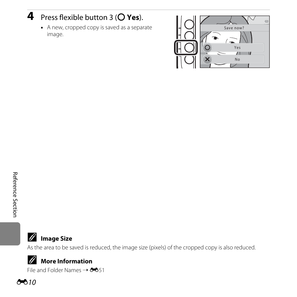 Press flexible button 3 (r yes ) | Nikon Coolpix S30 User Manual | Page 116 / 194