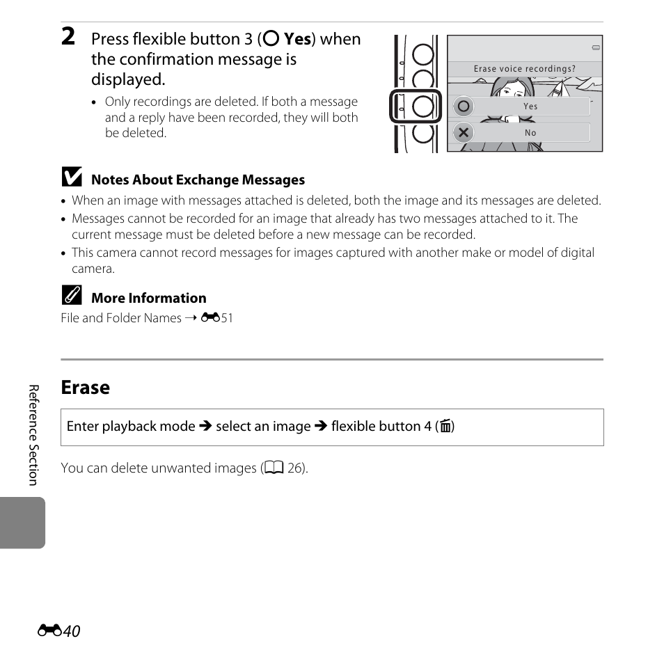 Erase | Nikon Coolpix S30 User Manual | Page 146 / 194