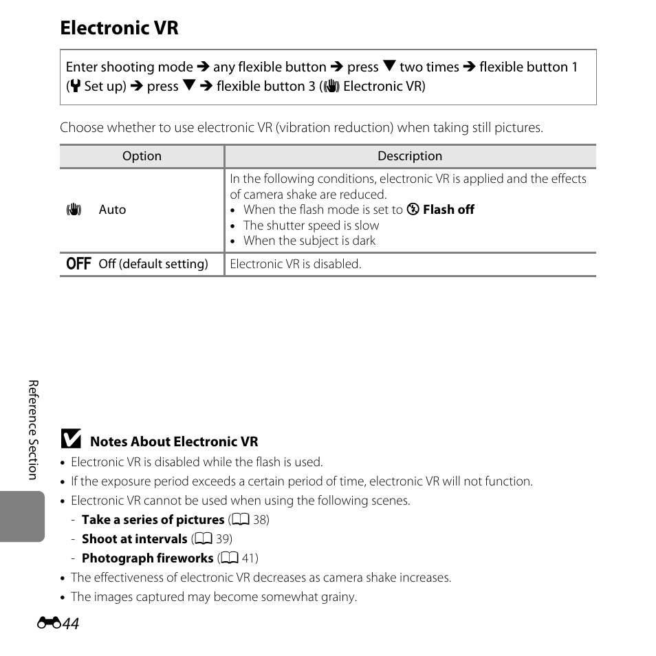 Electronic vr | Nikon Coolpix S30 User Manual | Page 150 / 194