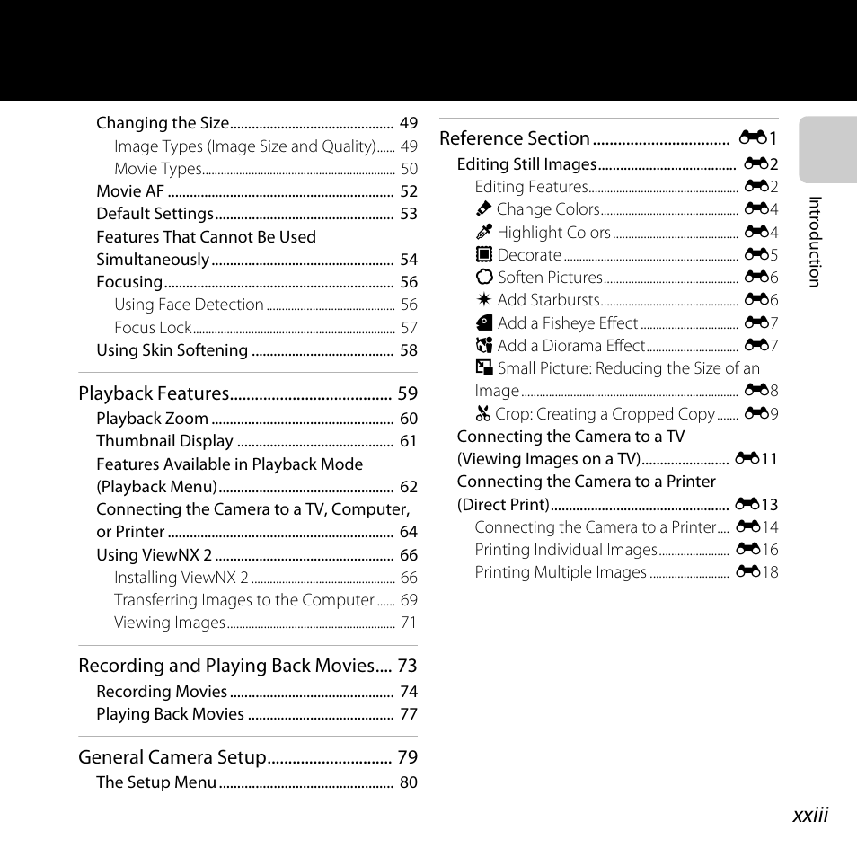 Xxiii | Nikon Coolpix S30 User Manual | Page 25 / 194